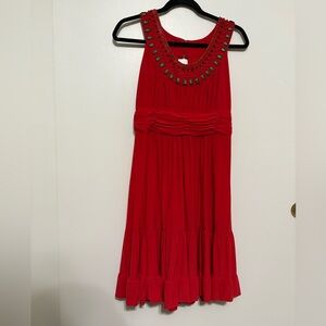 Jones New York Red Embellished  Dress